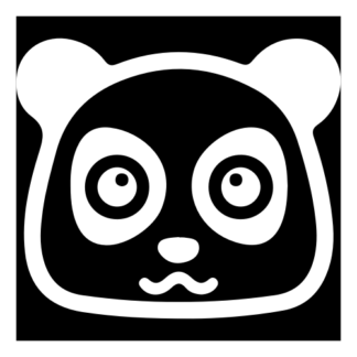 Adorable Cute Panda Decal (White)